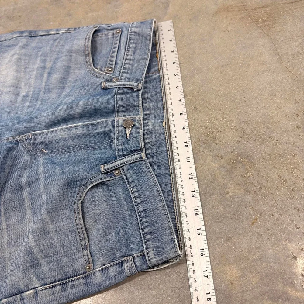 Levis 511 Slim Fit Light Wash Distressed Jeans Mens W33 L32 Blue Y2K Denim